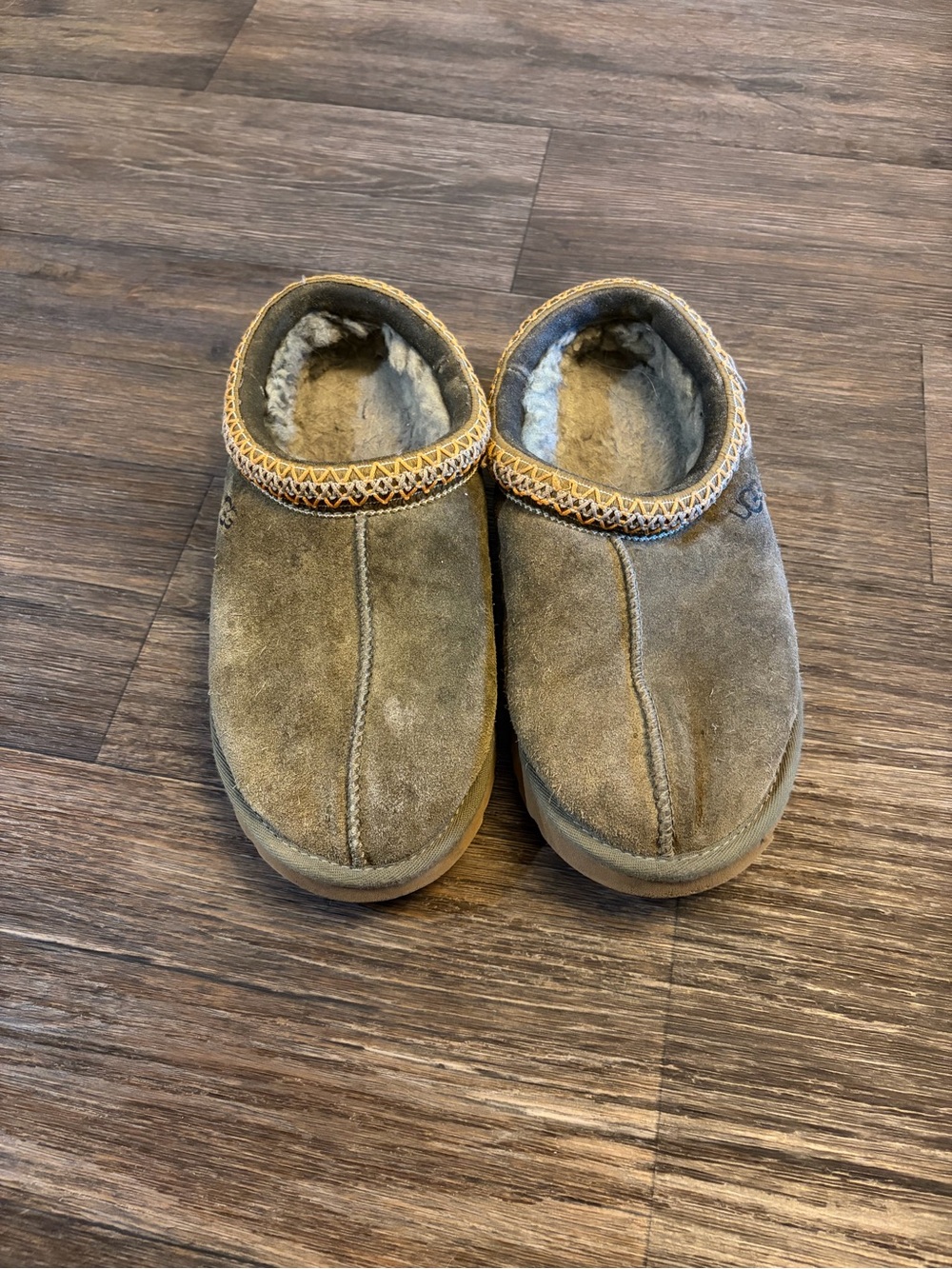 UGG Tasman Slippers Burnt Olive Braid Comfy Loungewear Women's Shoes Size 9 - Picture 2 of 6